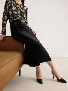 Mulberry Silk Skirt | Black
