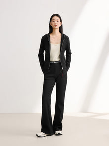 High-Waisted Wide-Leg Trouser | Black