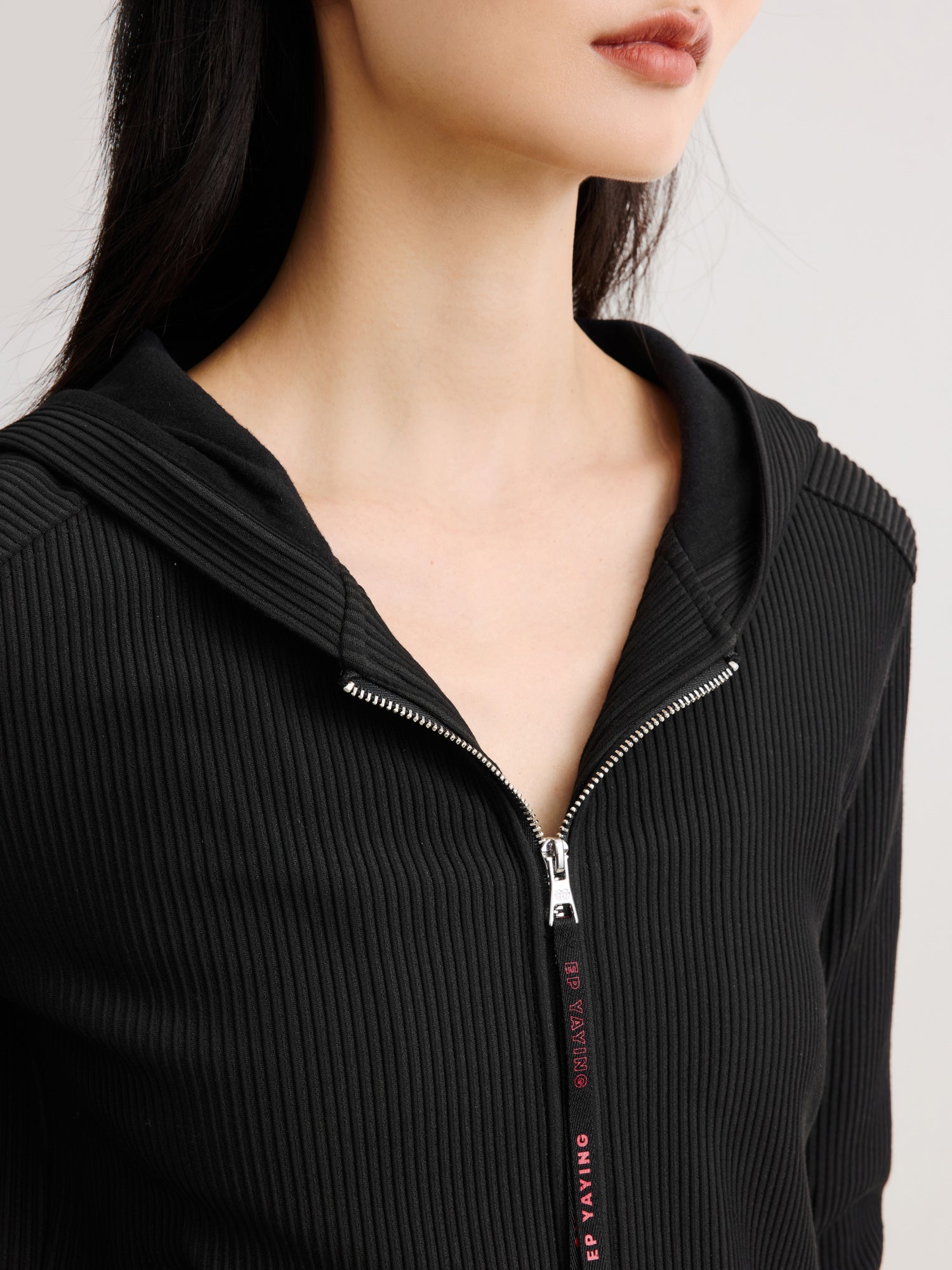 Slim Fit Long Sleeve Top | Black