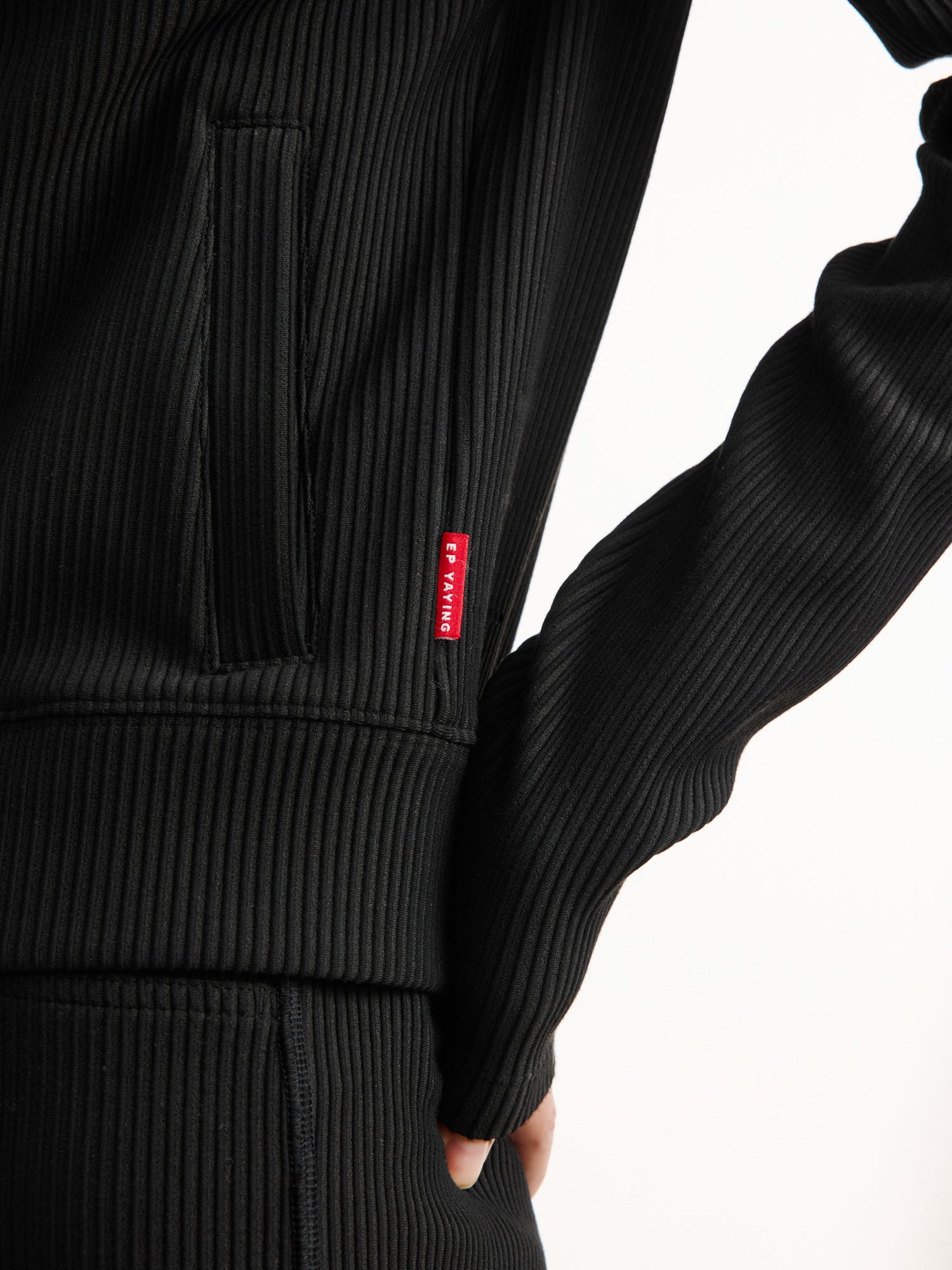 Slim Fit Long Sleeve Top | Black