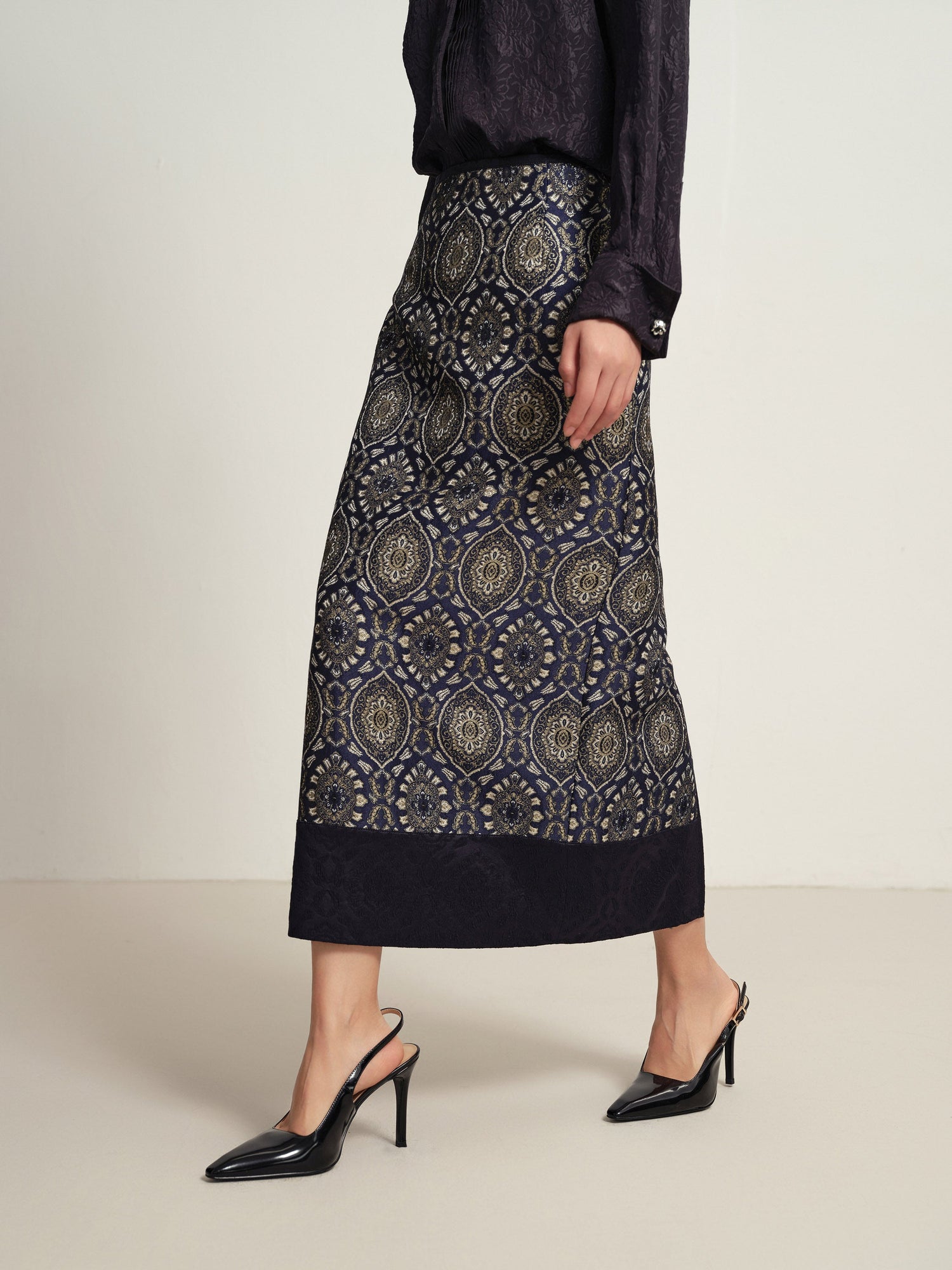 Ethnic Skirt | Navy