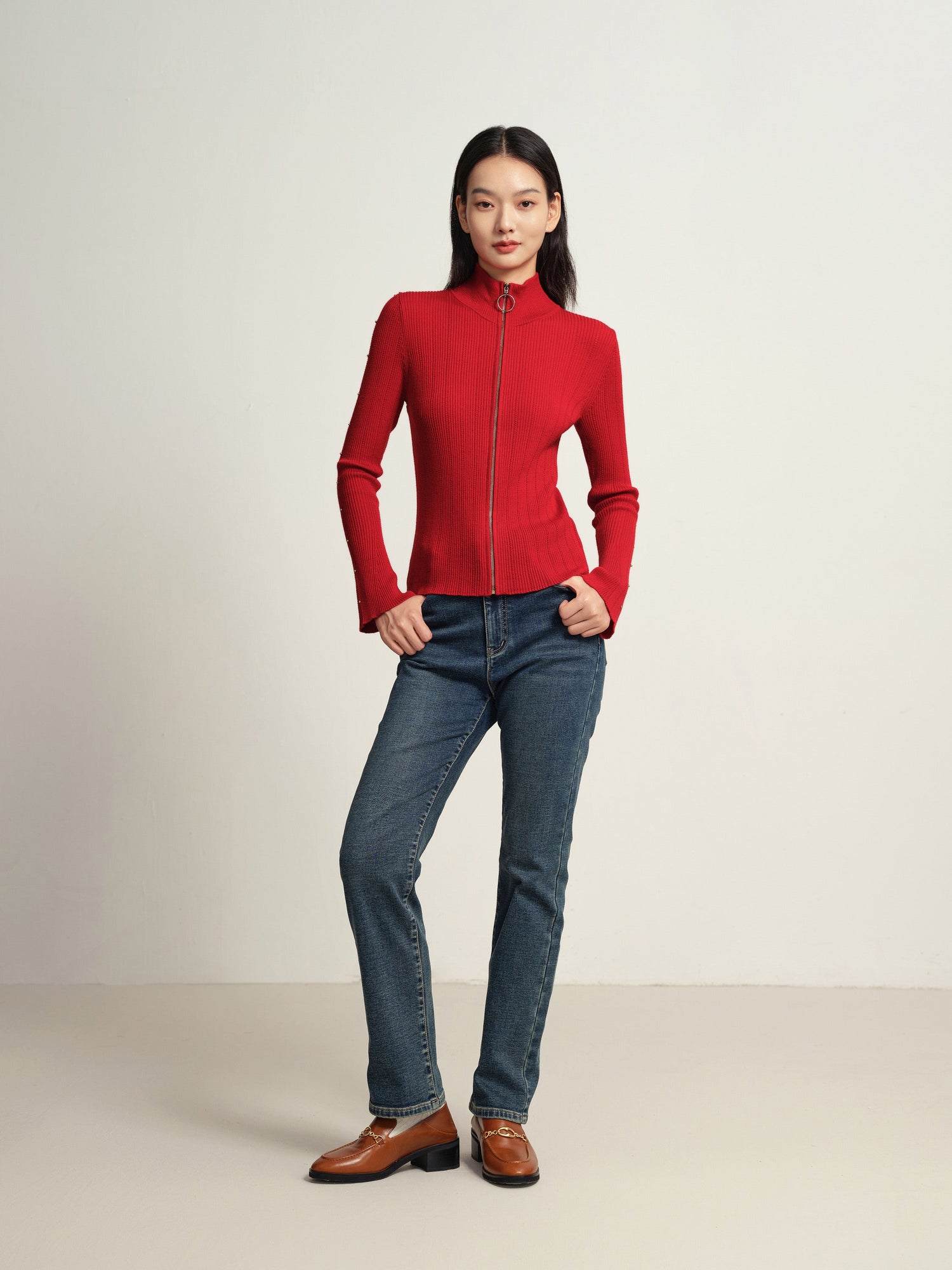 Knit Sweater | Red