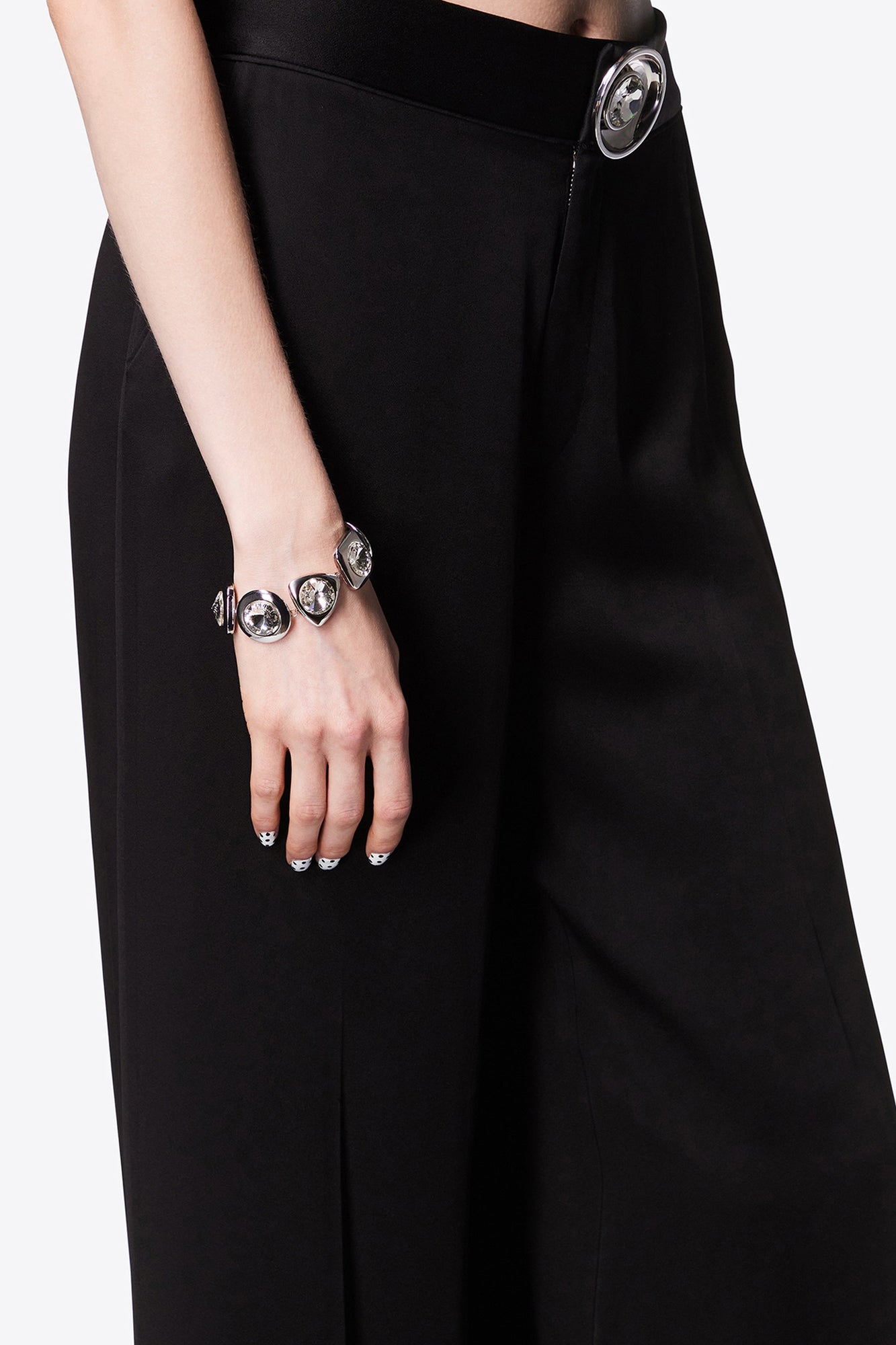 Cubic Zirconia/Crystal Glass | Drop Bracelet | Silver