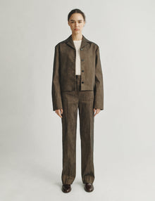 Womens | The Barrett Jacket in Striated Cotton | Oak