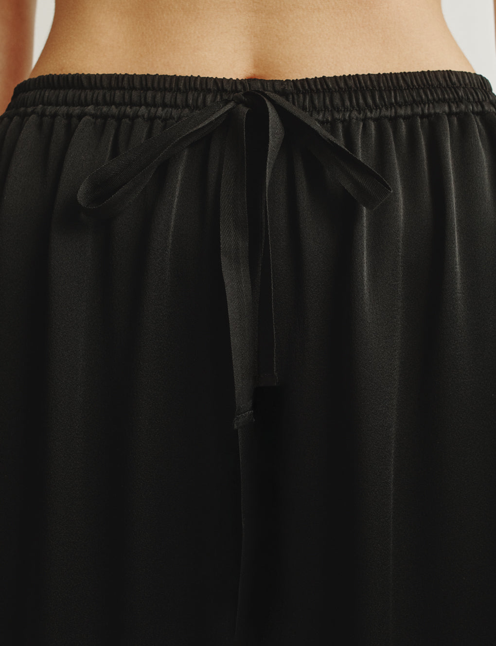 Womens | The Slouch Pants in Crepe-back Satin | Black