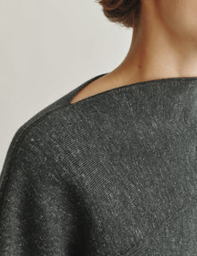 Womens | The Enzo Sweater in Wool-Silk Melange | Anthracite