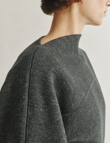 Womens | The Enzo Sweater in Wool-Silk Melange | Anthracite