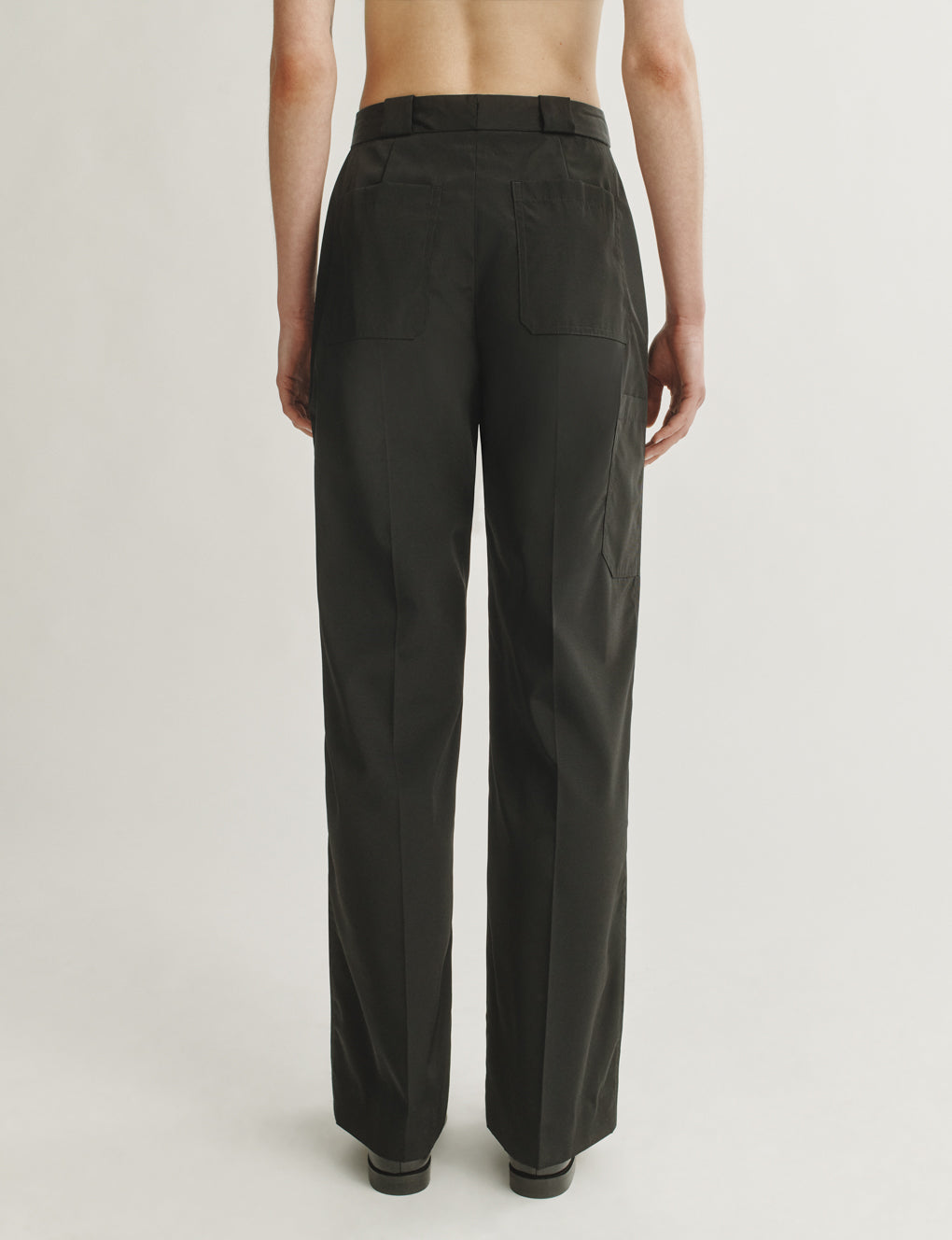 Womens | The Utility Trousers in Technical Wool Nylon | Black