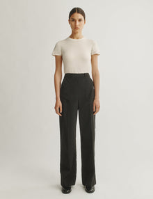 Womens | The Utility Trousers in Technical Wool Nylon | Black