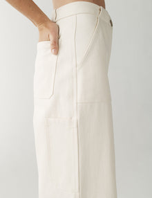 Womens | The Utility Trousers in Washed Canvas | Chalk