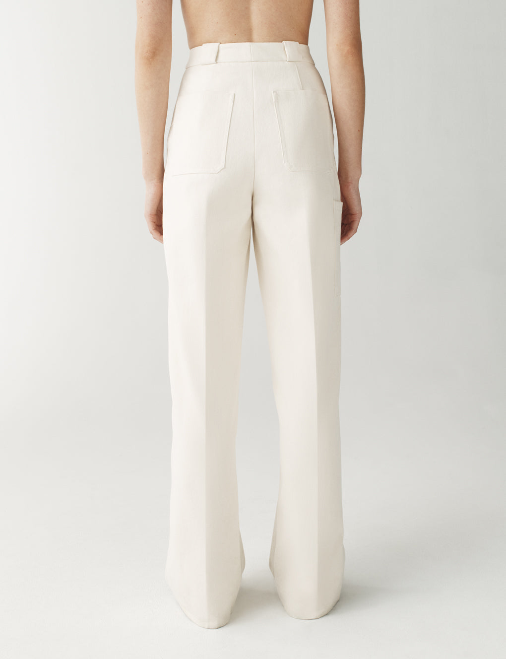 Womens | The Utility Trousers in Washed Canvas | Chalk