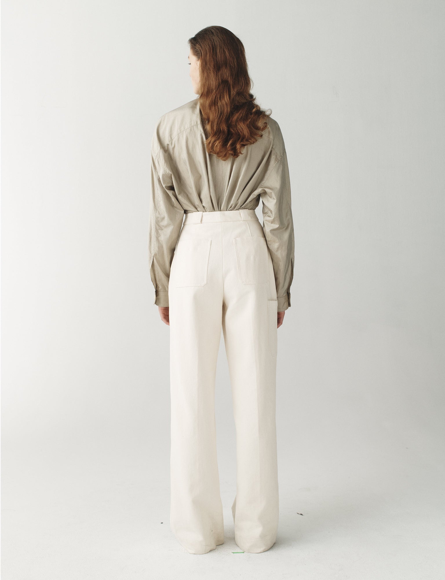 Womens | The Utility Trousers in Washed Canvas | Chalk