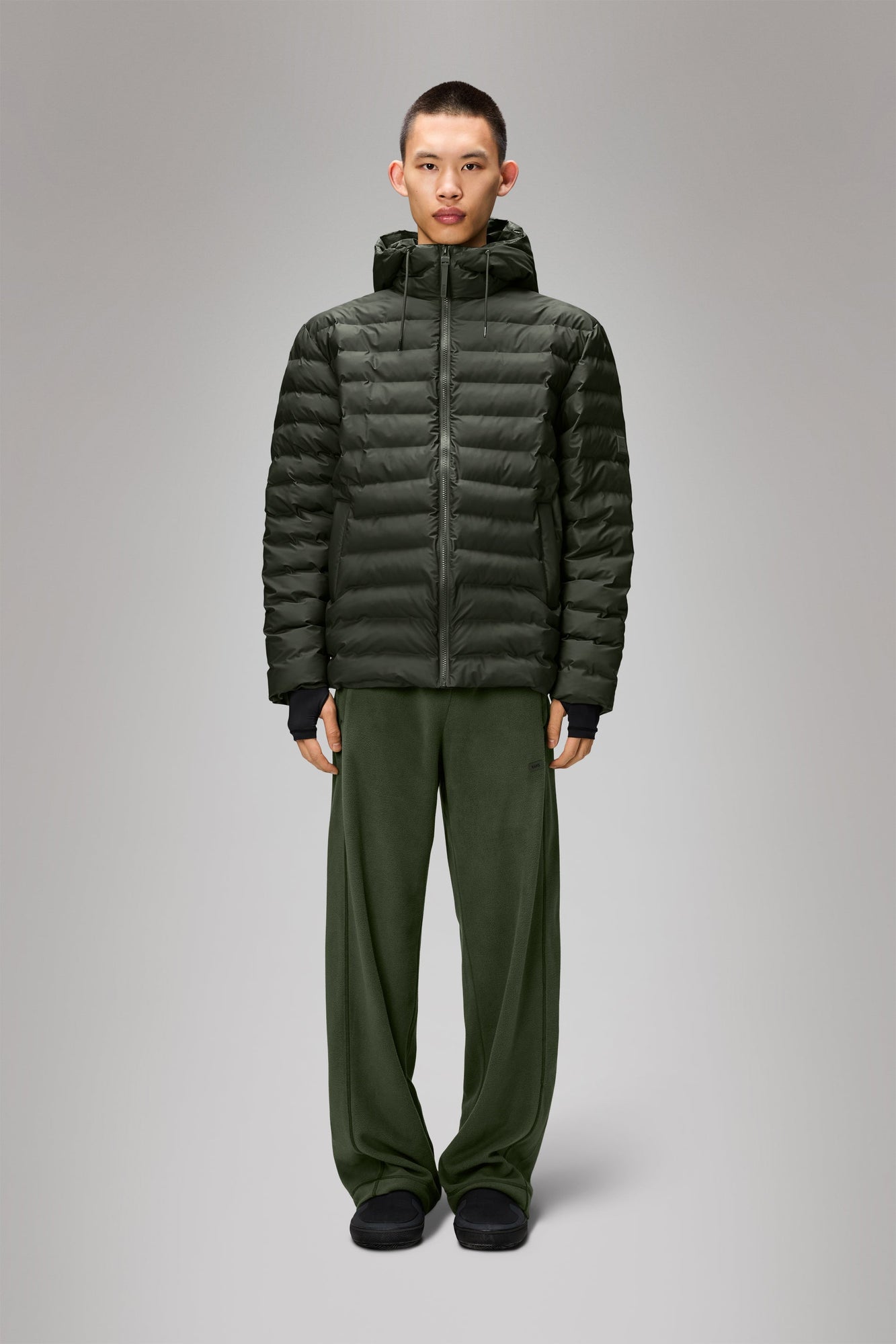 Rains Lohja Puffer Jacket Green Jacket