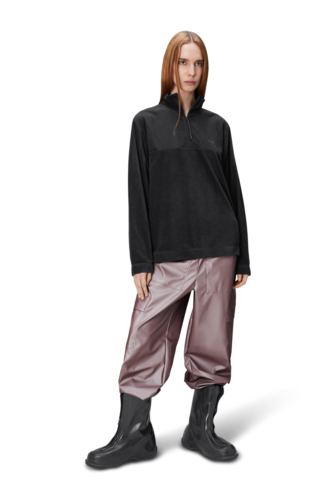 Unisex | Addis Fleece Half Zip | Black