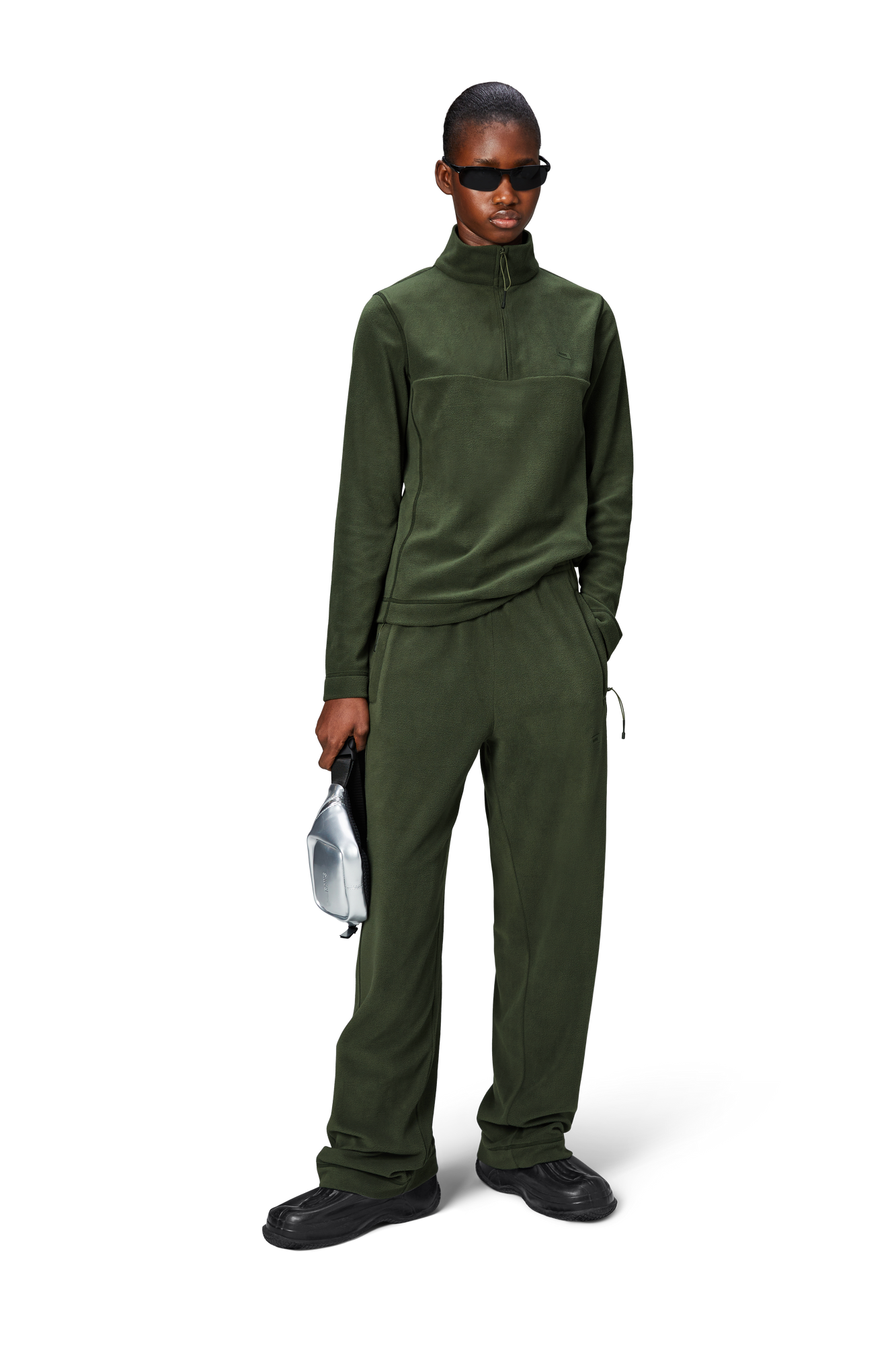 Unisex | Addis Fleece Curve Half Zip | Green