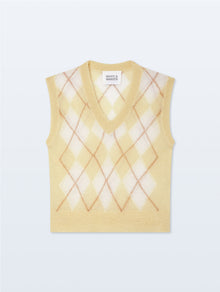 Mohair Luxe Argyle Vest | Lemonade Combo