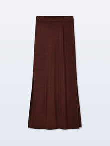 Luster Viscose Skirt | Rich Brown