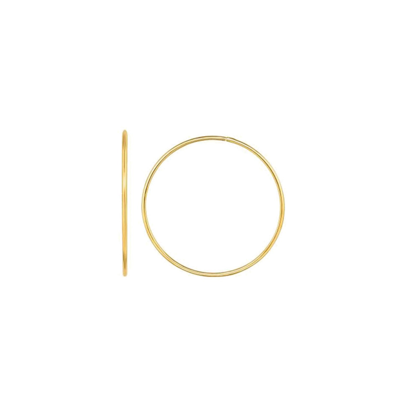 14k gold Endless Hoop Earrings