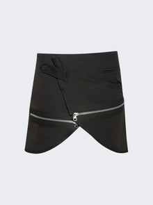 Women | Courrèges | Modular Cotton Mini Skirt | Mud Brown