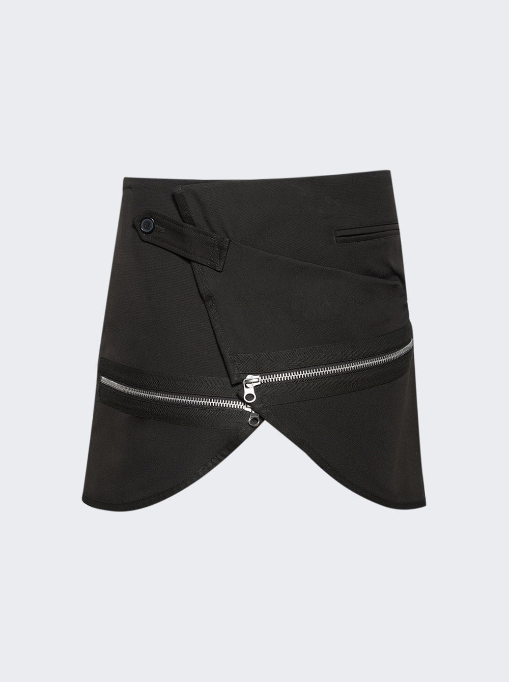 Women | Courrèges | Modular Cotton Mini Skirt | Mud Brown