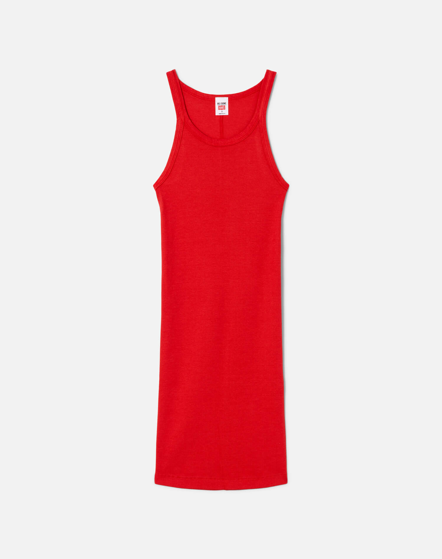 Womens | Ribbed Tank Mini Dress | Heritage Red