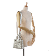 Dior | Pre-Owned Small Metallic Grained Calfskin Cannage My ABCLady - II | Silver