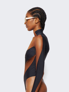 Women | Mugler | Illusion Mockneck Bodysuit