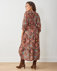 Floral Bandana - Fayette Dress - Tanned Copper - Printfresh