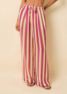 Womens | Ashling Pant Crinkle Sheer | South Beach Stripe
