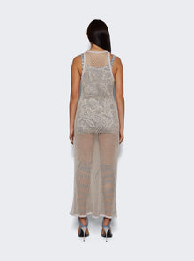 Women | Etro | Knitted Mesh Dress | Off White & Blue