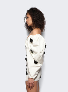 Women | Jacquemus | La Robe Taffeta Mini Dress Off White And Black Dots | Multi