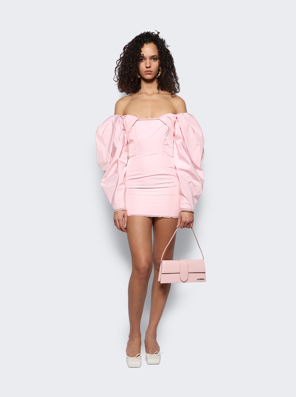 Women | Jacquemus | La Robe Taffeta Mini Dress Light | Pink