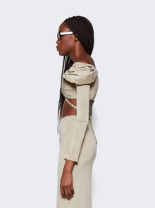 Women | Jacquemus | Le Haut Spalla Top | Light Khaki