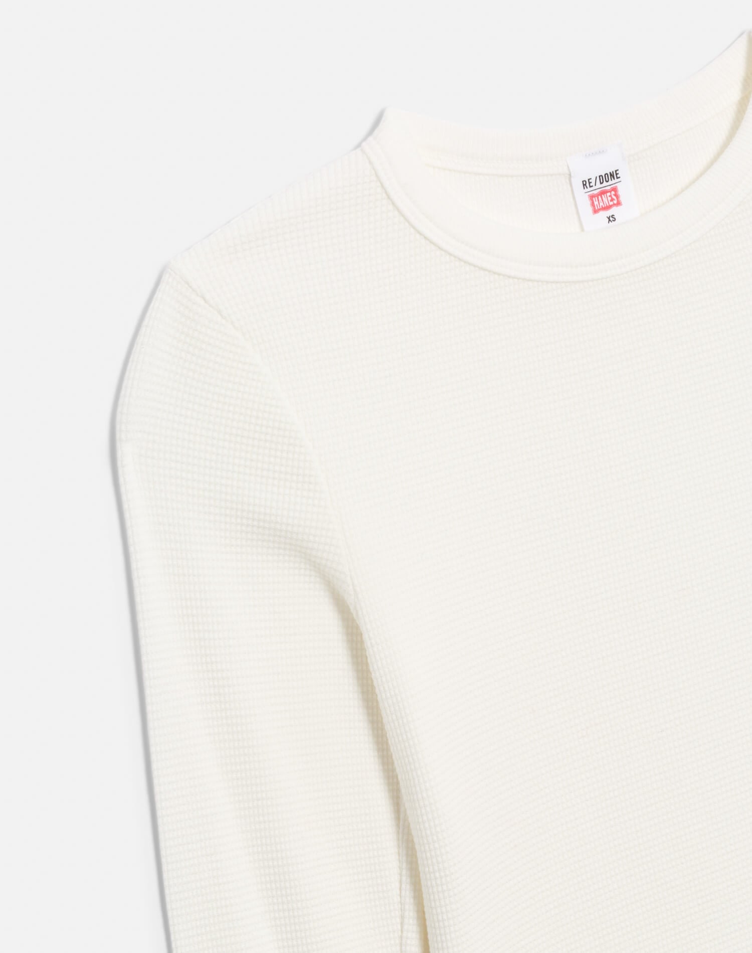 Womens | Hanes Waffle Baby Long Sleeve | Off White