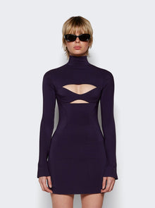 Women | Mugler | Cut Out Mini Dress | Dark Violet