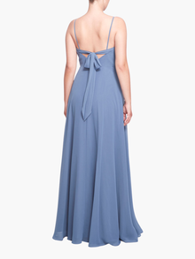 Verona Bodice Detail Gown | Slate Blue