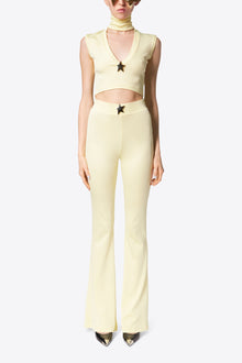 Star Stud Sleeveless Top | Cream Yellow