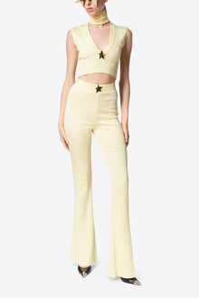 Star Stud Sleeveless Top | Cream Yellow