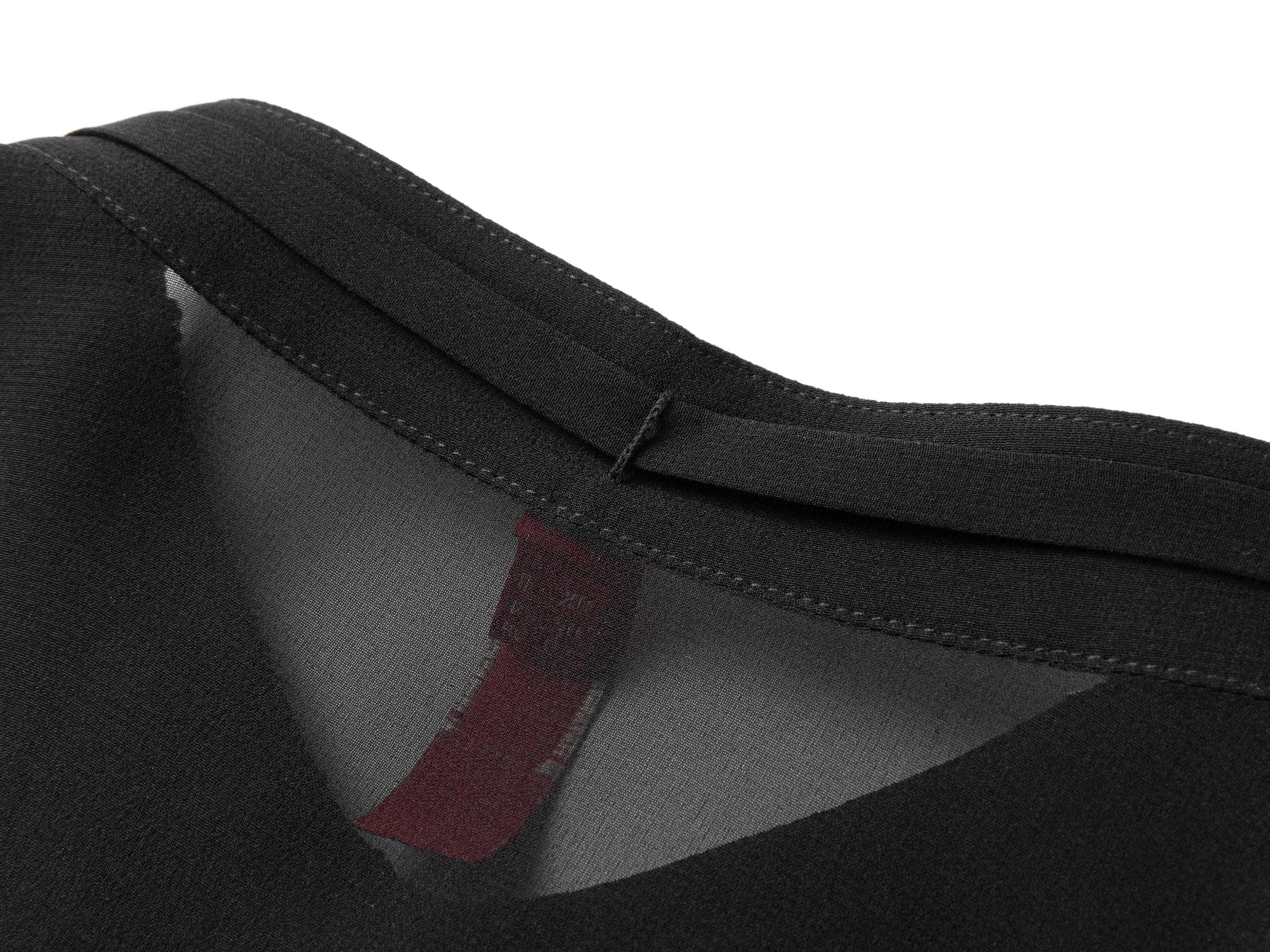 Silk Embrpoidered Collar Button-Down Shirt | Black