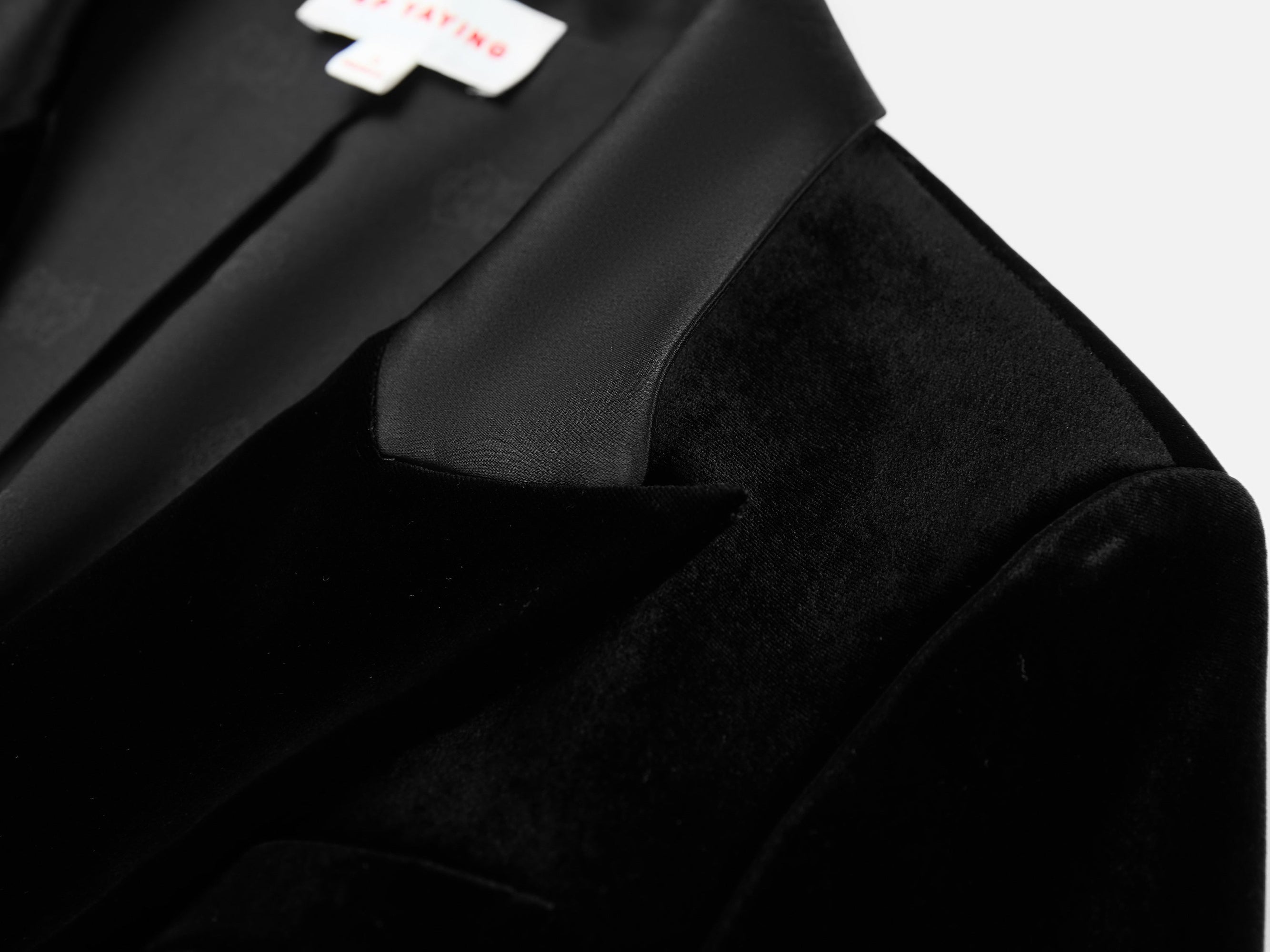 Structured Velvet Blazer | Black