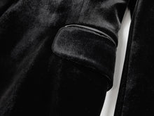Structured Velvet Blazer | Black
