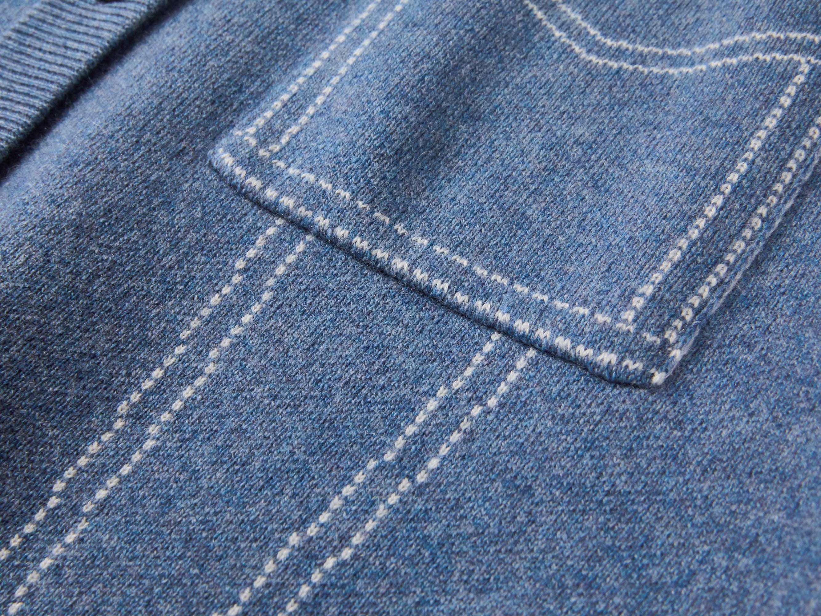 Wool Cashmere Top | Blue