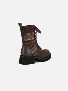 Jacquard Boot | Brown