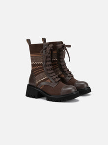 Jacquard Boot | Brown