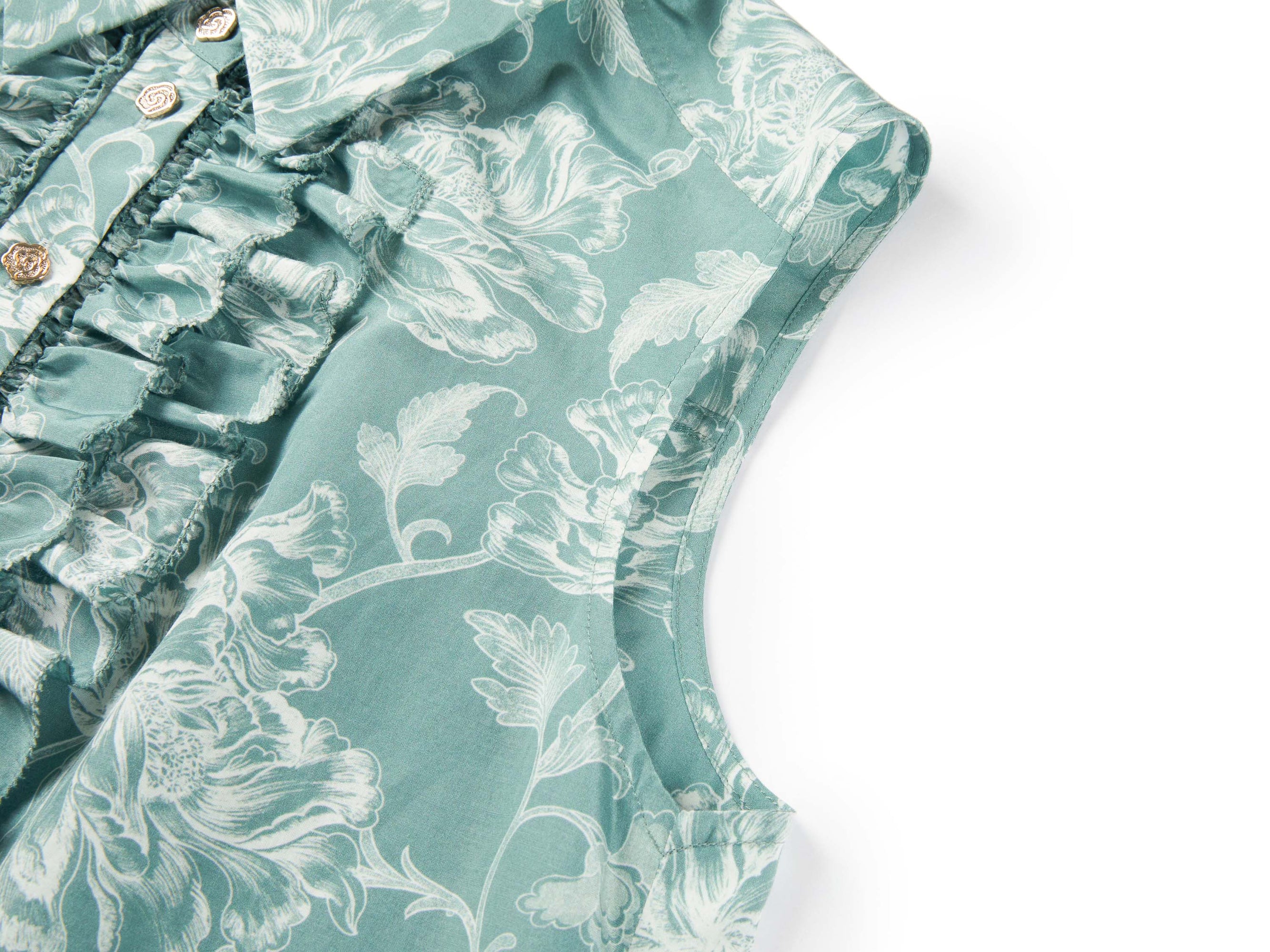 Printed Sleeveless Top | Green