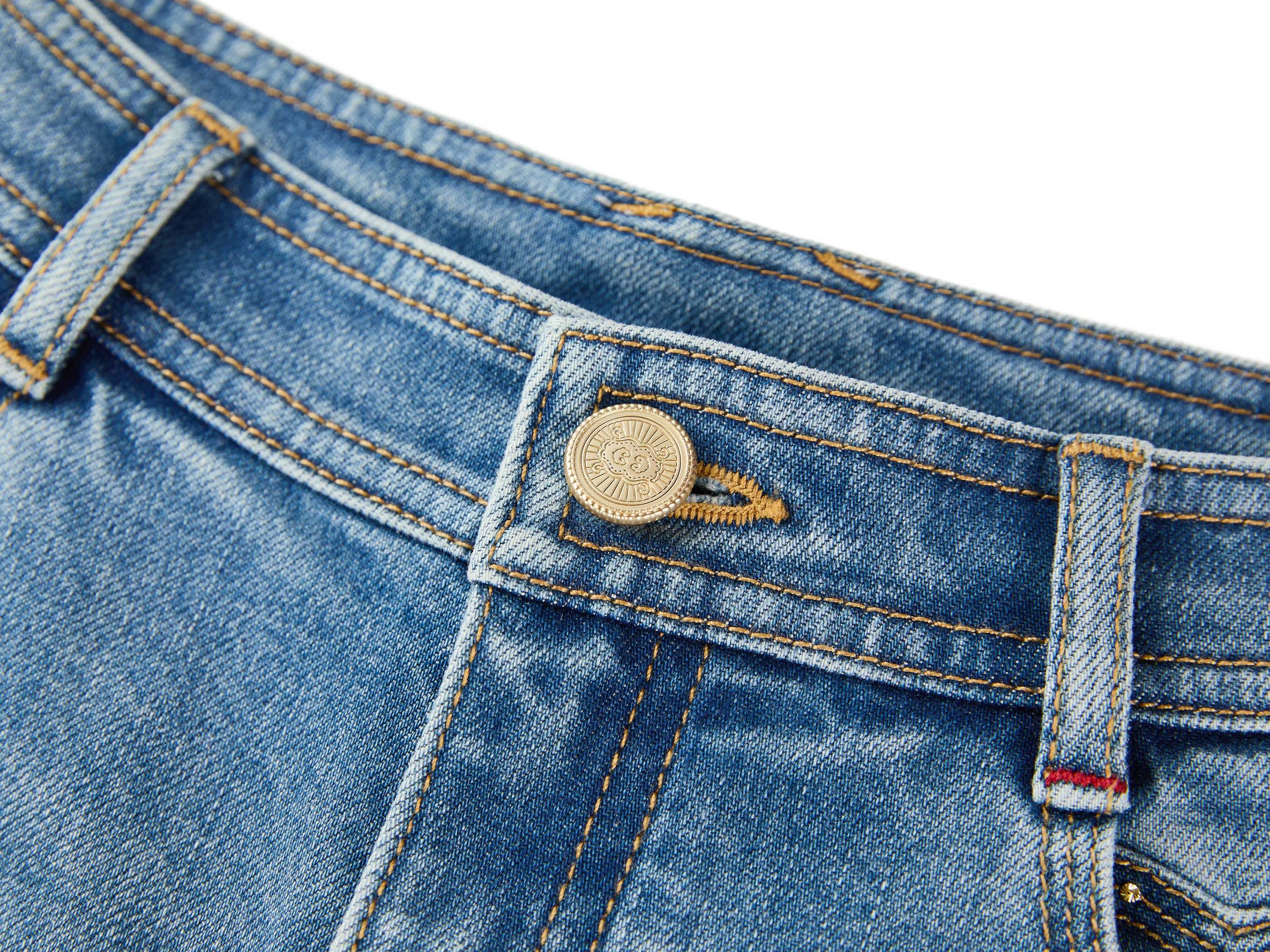 Cleanfit Mulberry Silk Cotton High-Waist Jeans | Navy