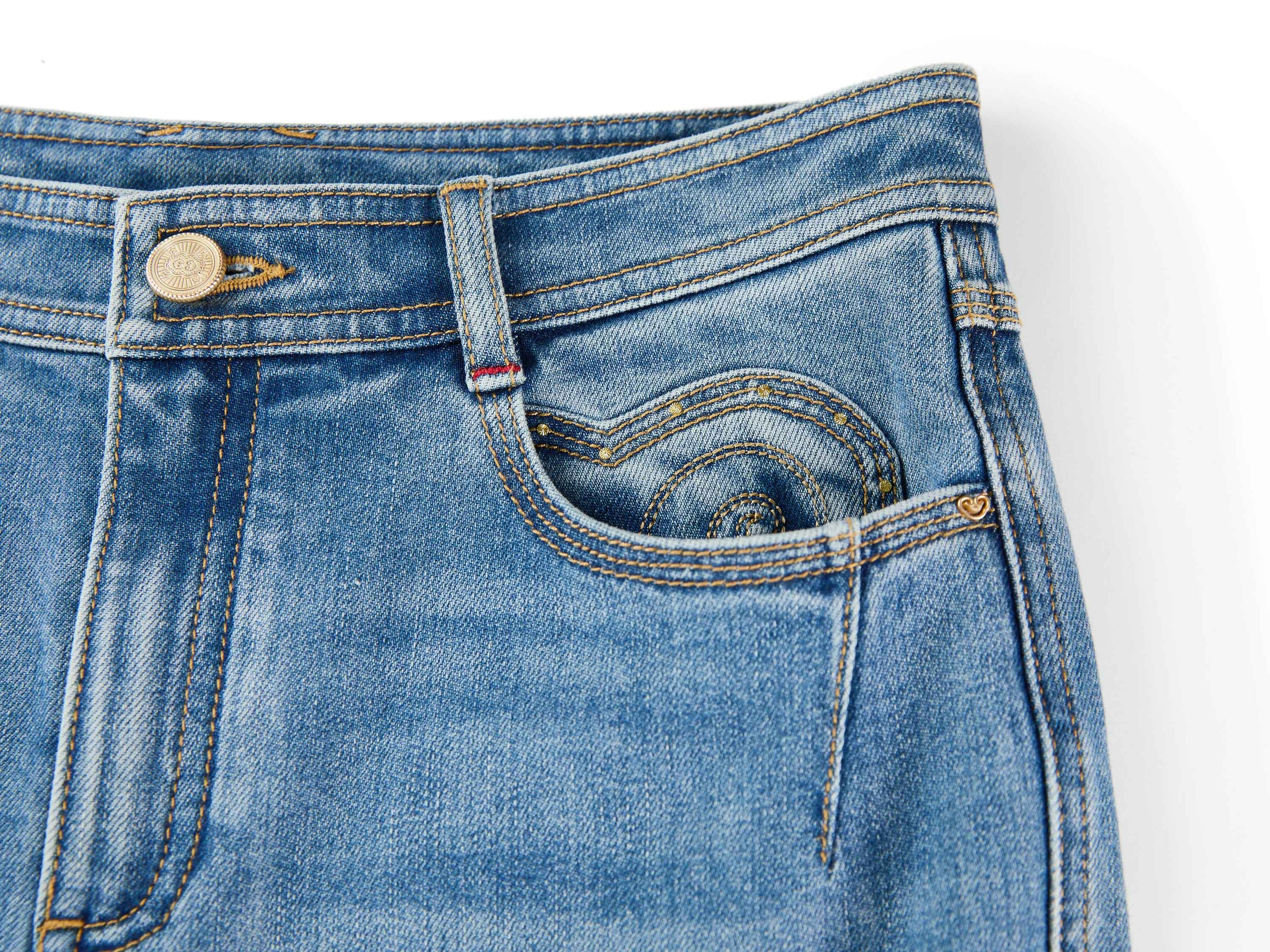 Cleanfit Mulberry Silk Cotton High-Waist Jeans | Navy