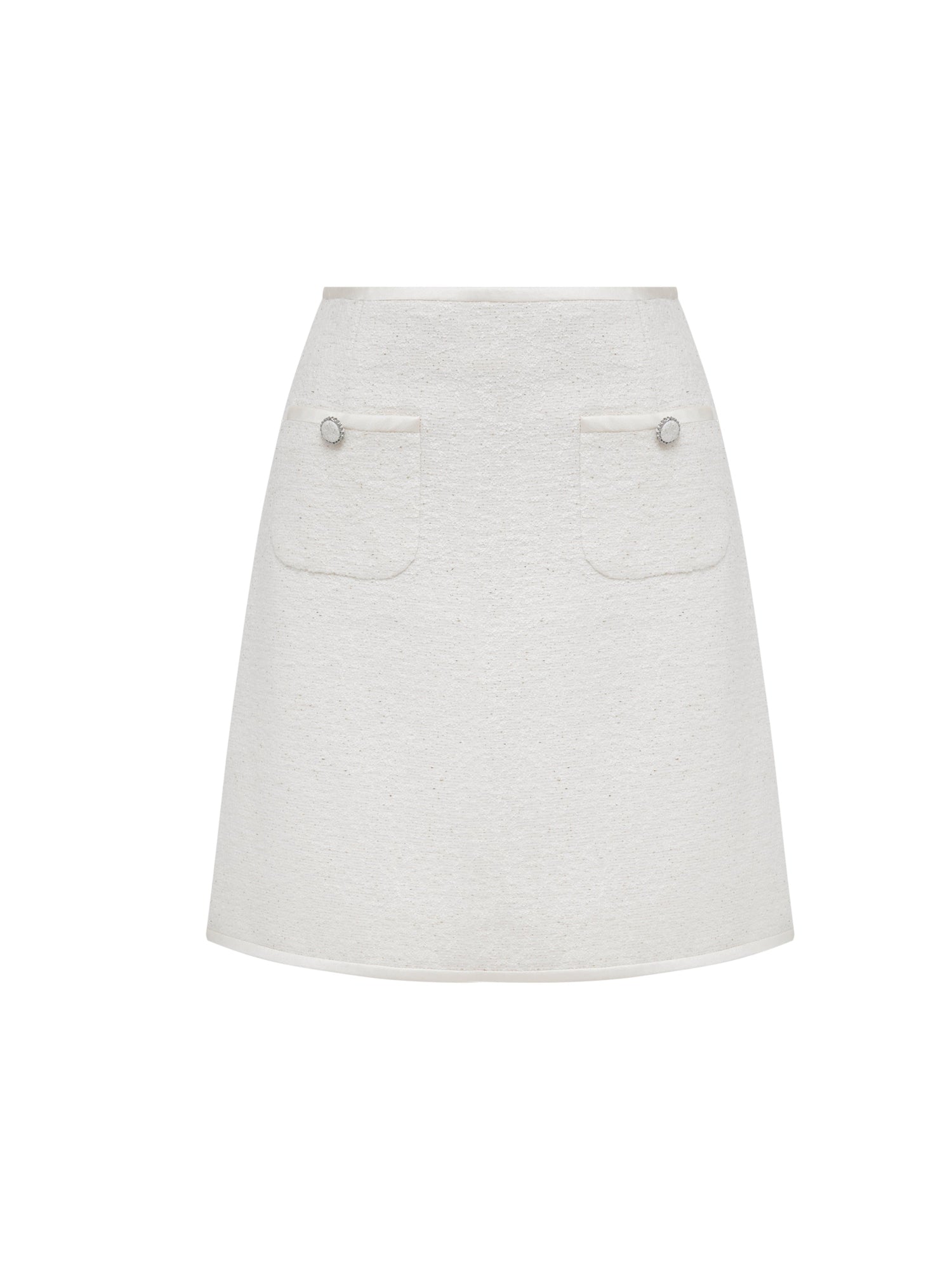 Lace High-Waisted Mini Skirt | White