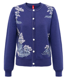 Embroidered Cardigan | Purple