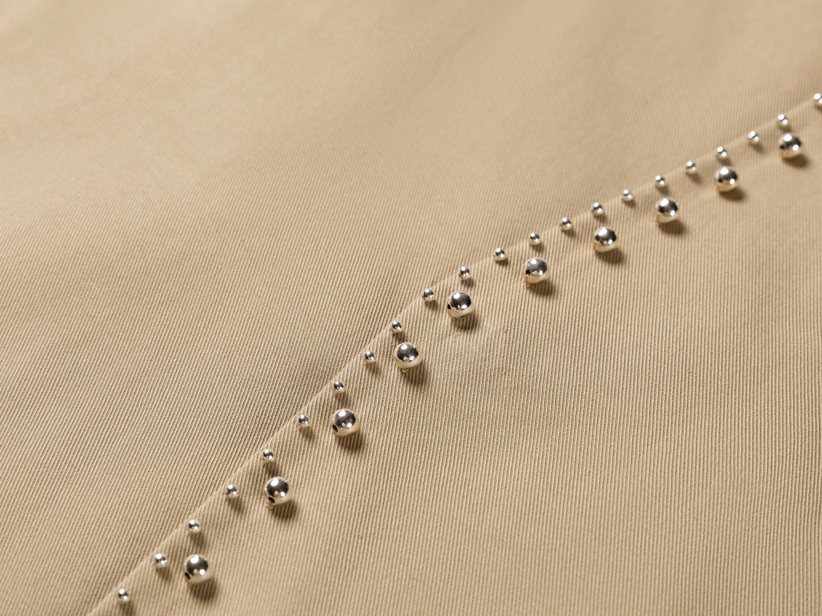 Embroidered Long Coat | Khaki